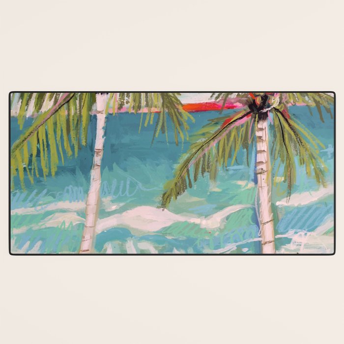 Two Island Palm Trees Desk Mat Gallery Image 3