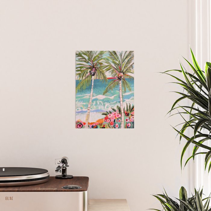 Two Island Palm Trees Poster Gallery Image 2