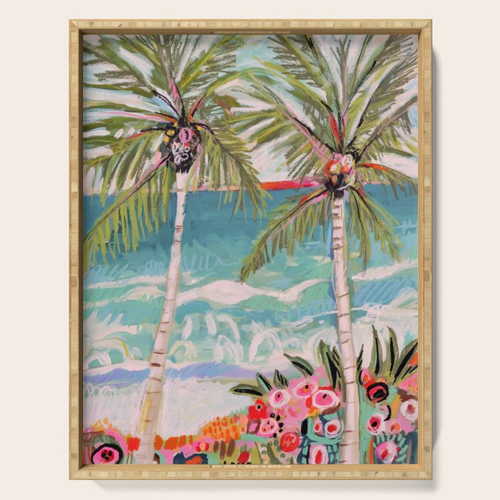 Two Island Palm Trees Serving Tray Gallery Image 1
