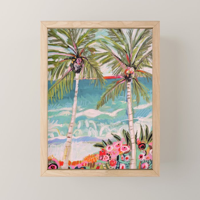Two Island Palm Trees Mini Art Print Gallery Image 1