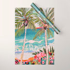 Two Island Palm Trees Wrapping Paper Gallery Image 1