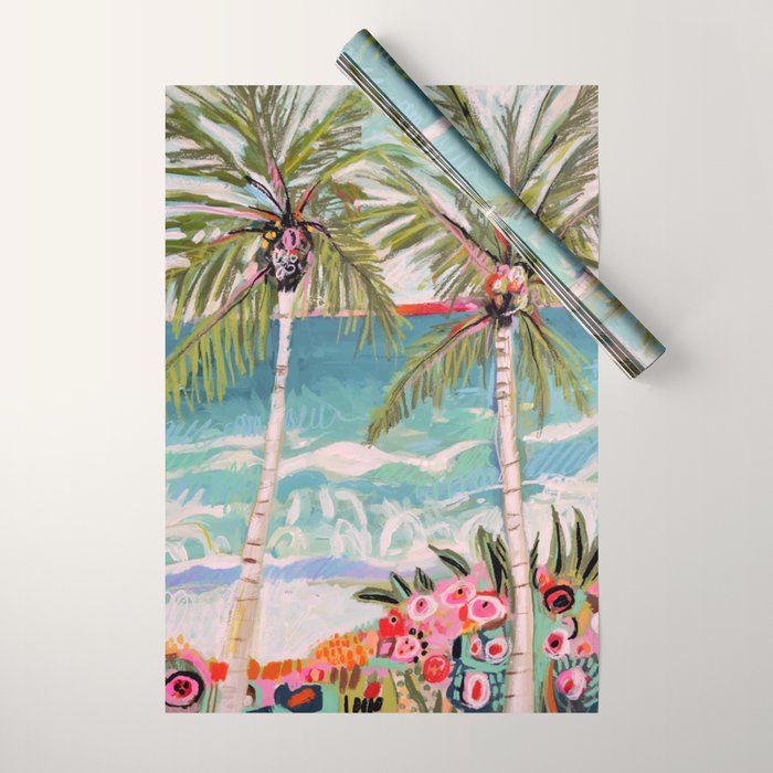 Two Island Palm Trees Wrapping Paper Gallery Image 1