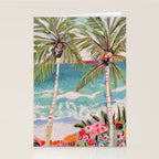 Two Island Palm Trees Stationery Card Gallery Image 2