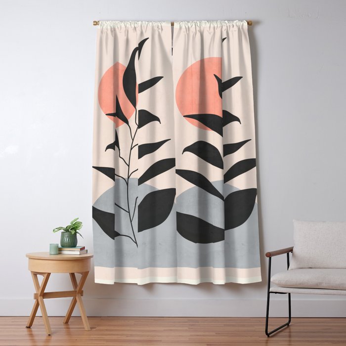 Tropical Leaf- Abstract Art 16 Window Curtain Gallery Image 1