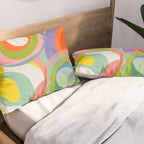 mid mod organic shapes abstract summer Pillow Sham Gallery Image 2