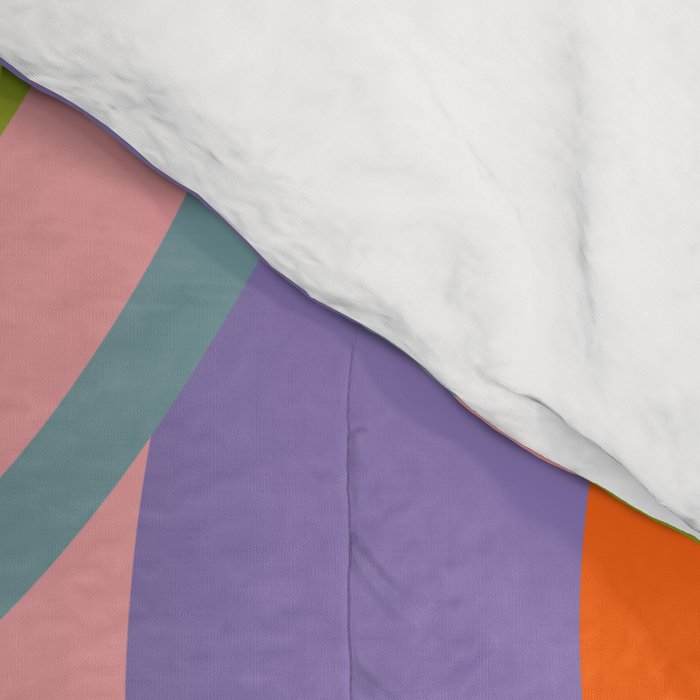 mid mod organic shapes abstract summer Comforter Gallery Image 4
