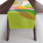 mid mod organic shapes abstract summer Table Runner Gallery Image 1