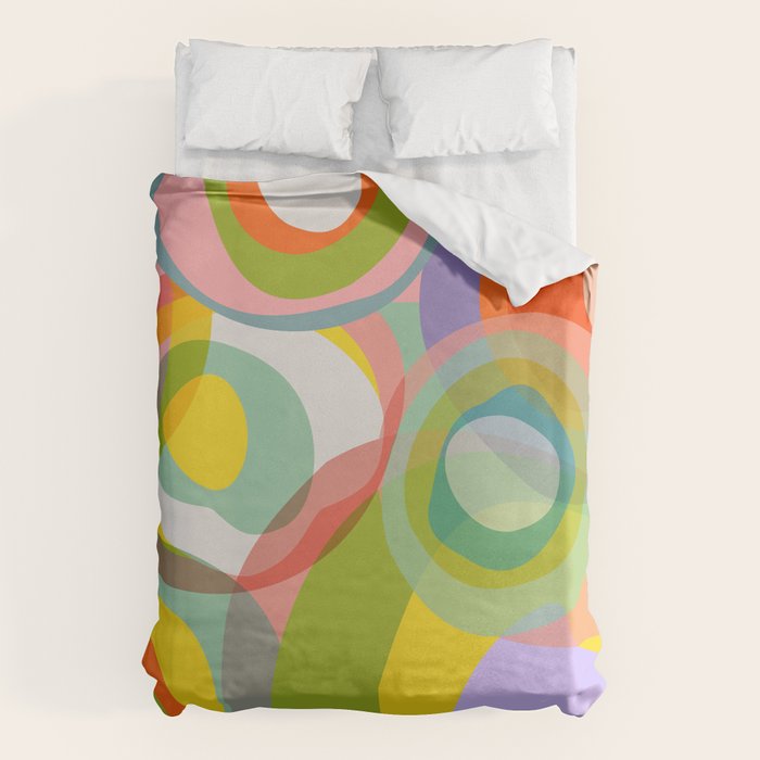 mid mod organic shapes abstract summer Duvet Cover Gallery Image 6