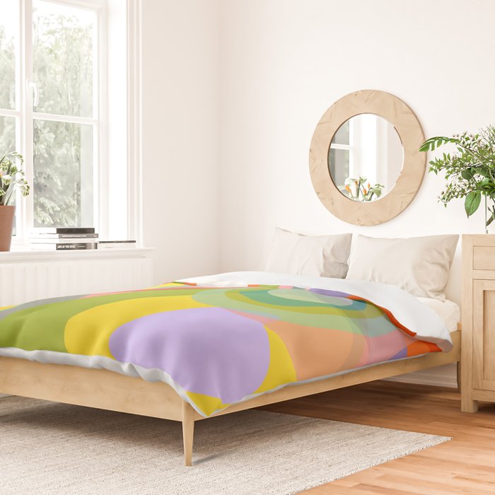 mid mod organic shapes abstract summer Duvet Cover Gallery Image 2