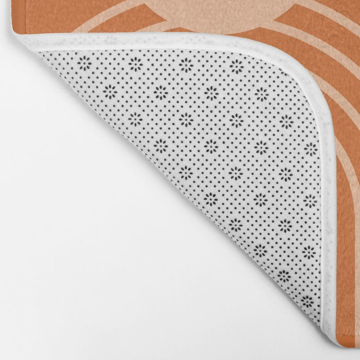 Mid Century Modern Geometric 194 in Orange Shades Bath Mat Gallery Image 2