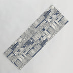 Philadelphia toile blue indigo Yoga Mat Gallery Image 1