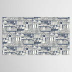 Philadelphia toile blue indigo Tablecloth Gallery Image 2