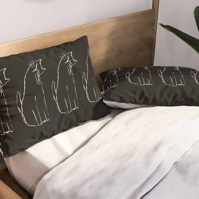 Curious cat impression Pillow Sham Gallery Image 2