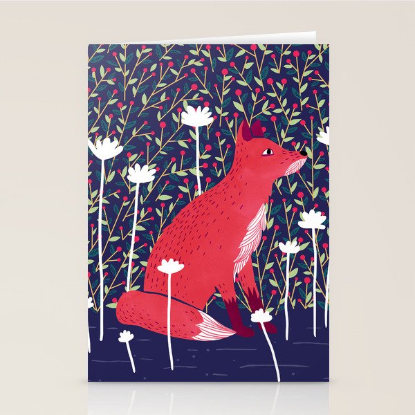Fox in the Garden Stationery Card Gallery Image 2