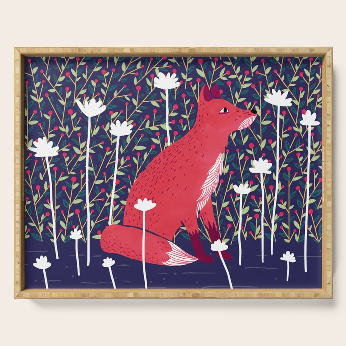 Fox in the Garden Serving Tray Gallery Image 1