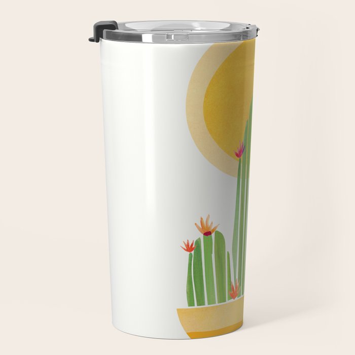 Golden Summer Cactus Travel Mug Gallery Image 3