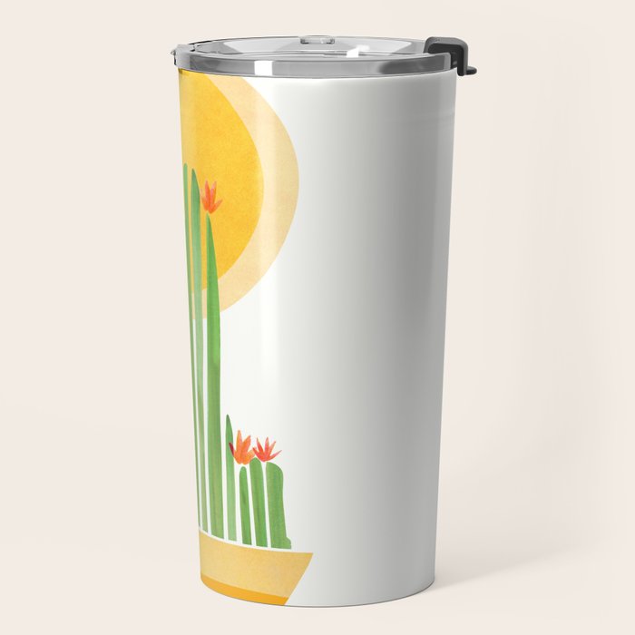 Golden Summer Cactus Travel Mug Gallery Image 2