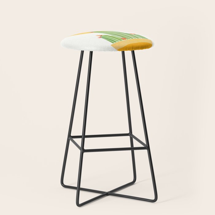 Golden Summer Cactus Stool Gallery Image 1