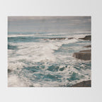 Green Tropical Beach Waves Ocean Adventure Throw Blanket Gallery Image 2