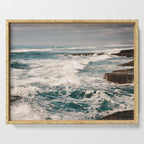 Green Tropical Beach Waves Ocean Adventure Serving Tray Gallery Image 1