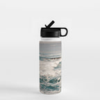 Green Tropical Beach Waves Ocean Adventure Water Bottle Gallery Image 1
