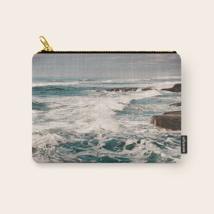 Green Tropical Beach Waves Ocean Adventure Carry All Pouch Gallery Image 1