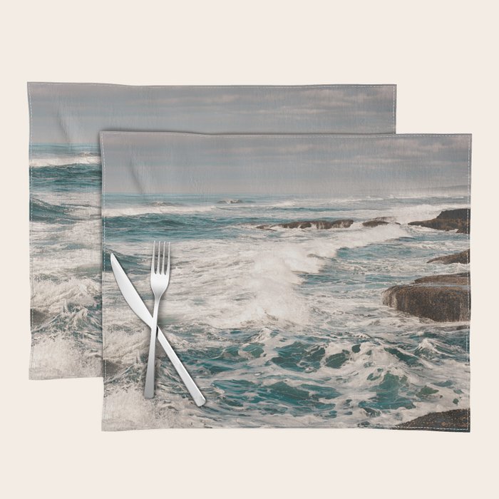 Green Tropical Beach Waves Ocean Adventure Placemat Gallery Image 1
