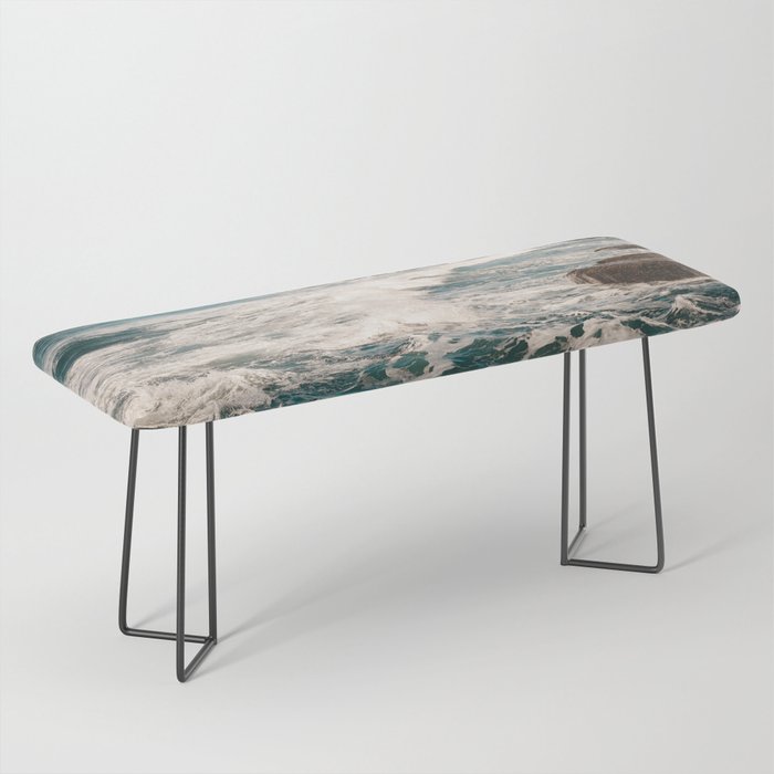 Green Tropical Beach Waves Ocean Adventure Bench Gallery Image 1