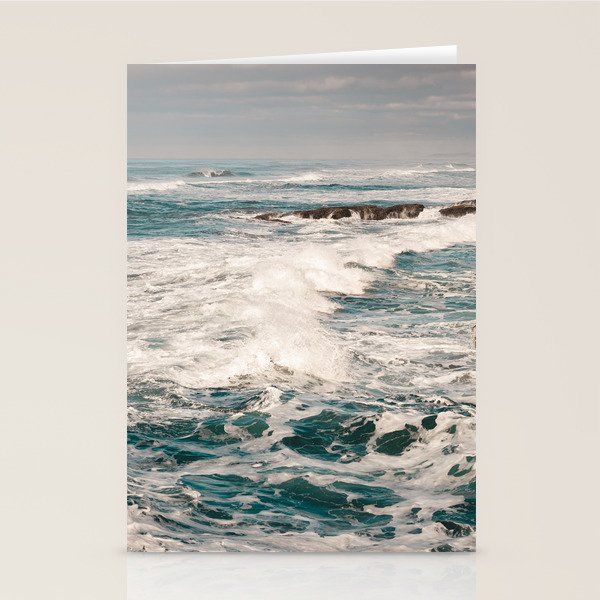Green Tropical Beach Waves Ocean Adventure Stationery Card Gallery Image 2