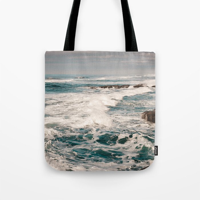 Green Tropical Beach Waves Ocean Adventure Tote Bag Gallery Image 1