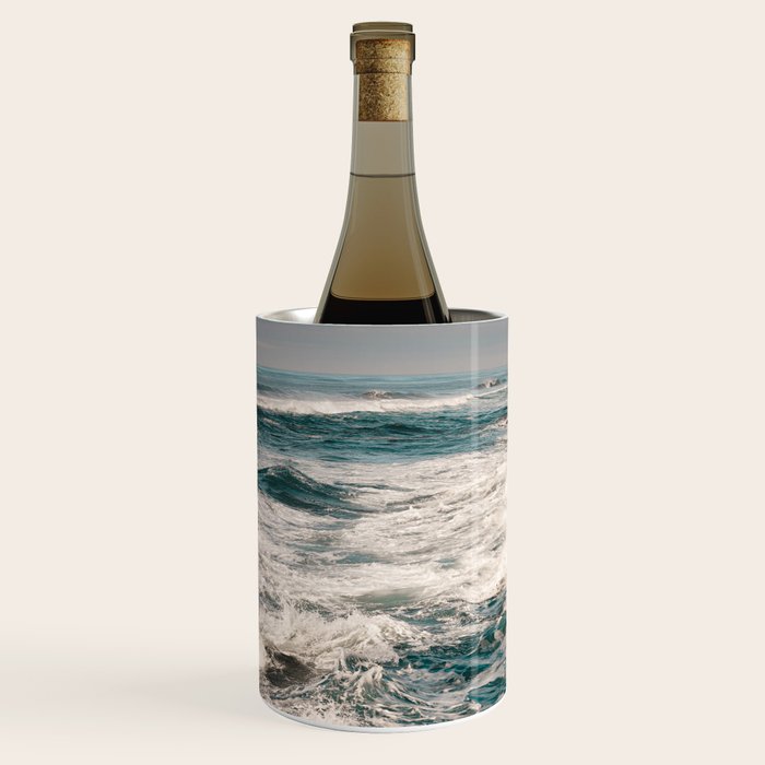 Green Tropical Beach Waves Ocean Adventure Wine Chiller Gallery Image 2