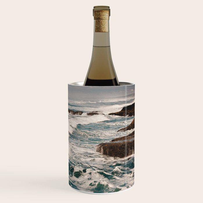 Green Tropical Beach Waves Ocean Adventure Wine Chiller Gallery Image 3