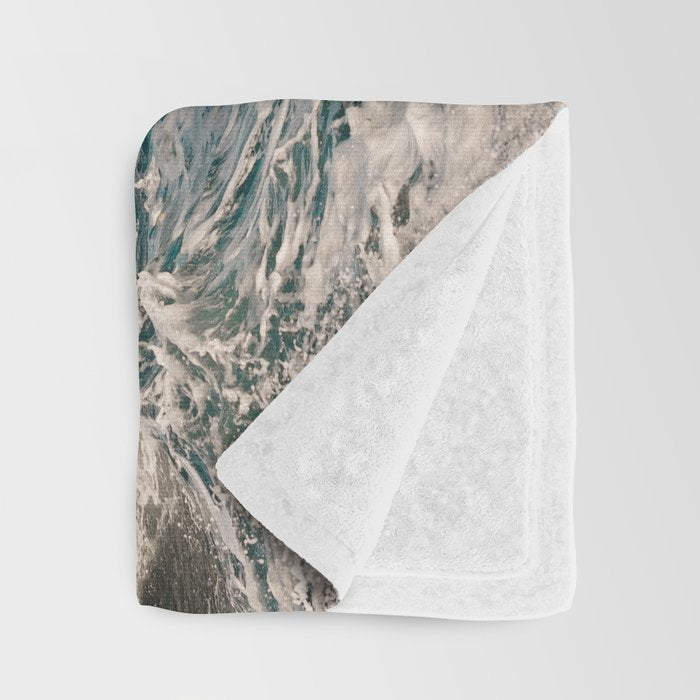 Green Tropical Beach Waves Ocean Adventure Throw Blanket Gallery Image 3