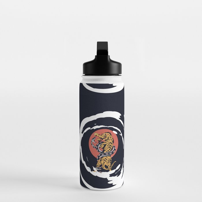 Classic Tattoo Snake vs Tiger Water Bottle Gallery Image 3
