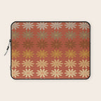 Ombre Abstract Daisies on Mandarin Orange Laptop Sleeve Gallery Image 1