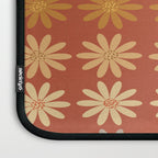 Ombre Abstract Daisies on Mandarin Orange Laptop Sleeve Gallery Image 3