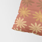 Ombre Abstract Daisies on Mandarin Orange Pillow Sham Gallery Image 4