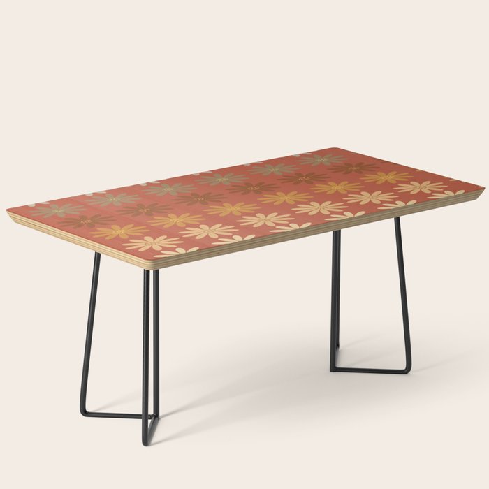 Ombre Abstract Daisies on Mandarin Orange Coffee Table Gallery Image 1