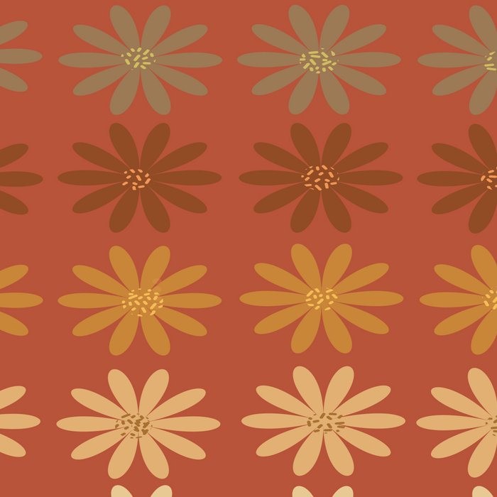 Ombre Abstract Daisies on Mandarin Orange Coffee Mug Gallery Image 2