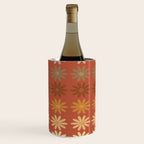 Ombre Abstract Daisies on Mandarin Orange Wine Chiller Gallery Image 1