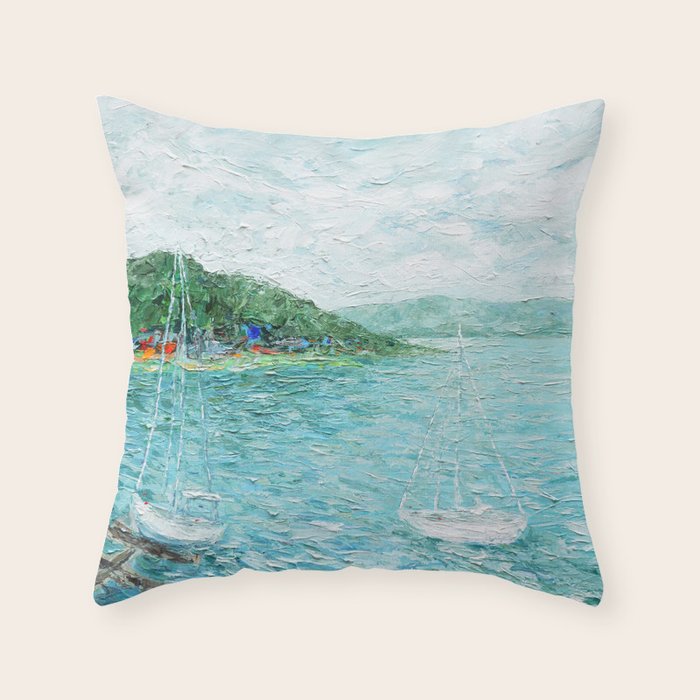 Lakeside Summer 1 Throw Pillow Gallery Image 6