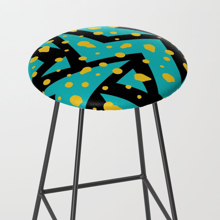Memphis Pattern 22 - 80s / 90s Retro Stool Gallery Image 2