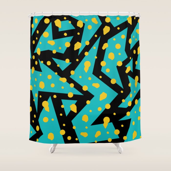 Memphis Pattern 22 - 80s / 90s Retro Shower Curtain Gallery Image 1