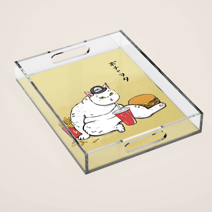 Fast Food Cat Acrylic Tray Gallery Image 1