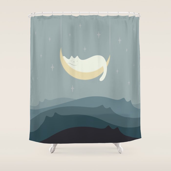 Cat Landscape 188 Shower Curtain Gallery Image 1