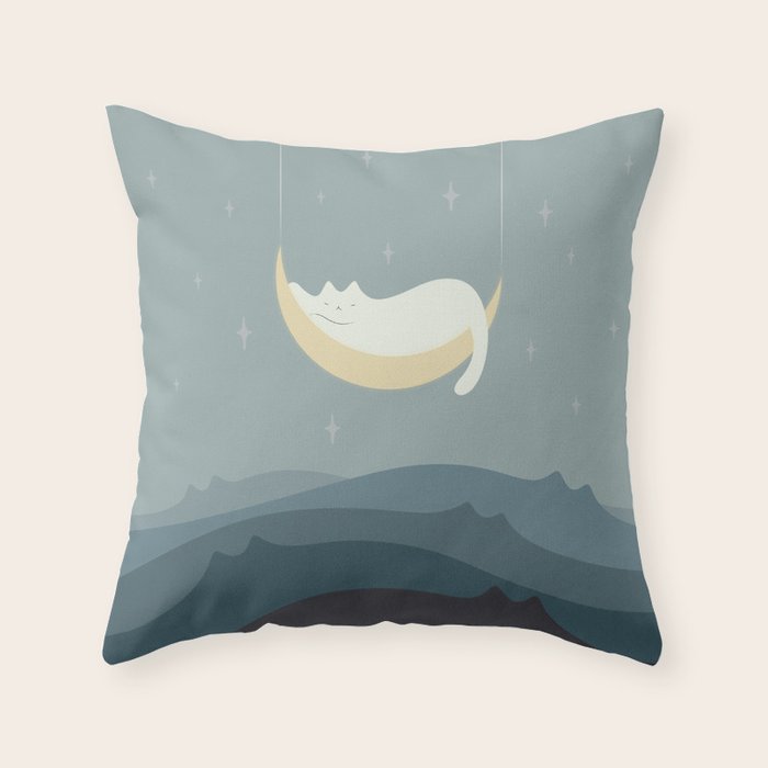 Cat Landscape 188 Throw Pillow Gallery Image 6