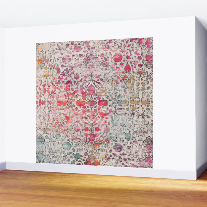 N258 - Vintage Glam Farmhouse Boho Traditional Floral Moroccan Style Wall Mural Gallery Image 2