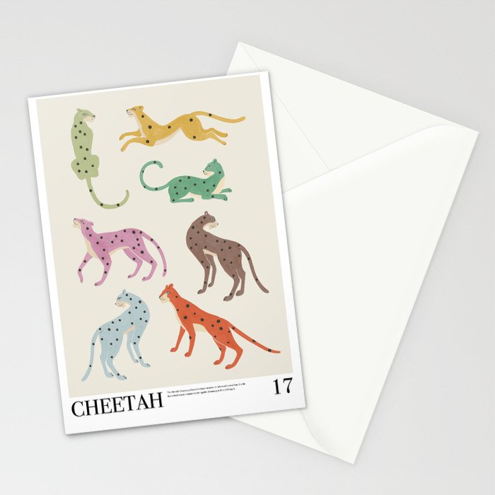 Cheetah Poster Stationery Card Gallery Image 2