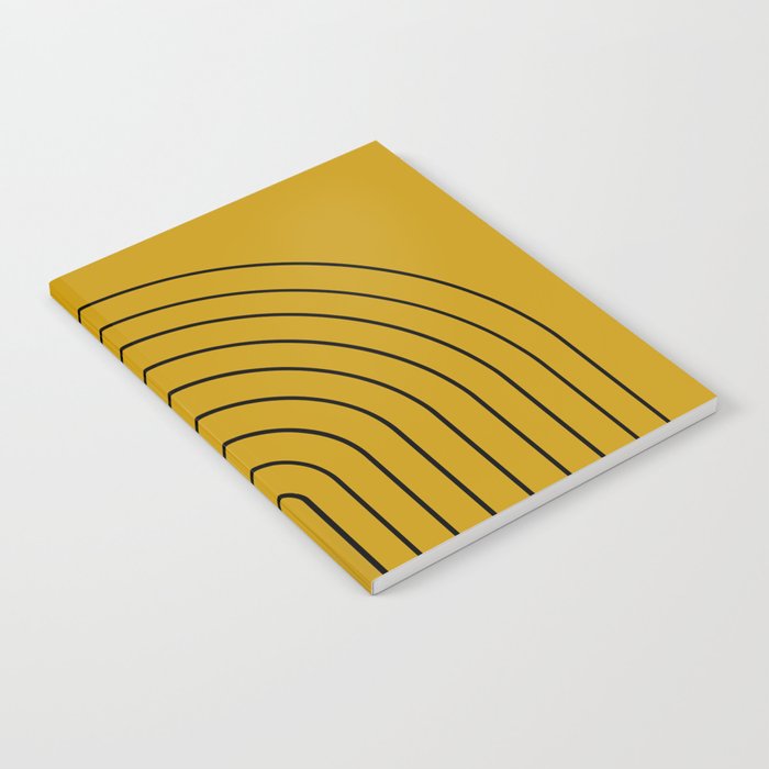 Minimal Arch VII Ochre Modern Geometric Lines Notebook Gallery Image 1
