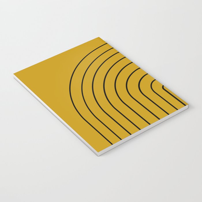 Minimal Arch VII Ochre Modern Geometric Lines Notebook Gallery Image 3